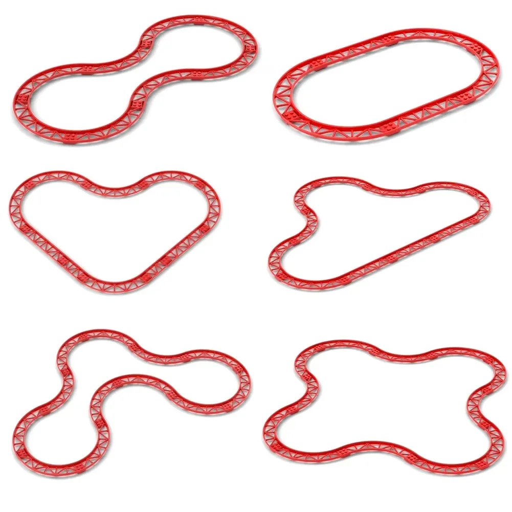 MOC Achterbahn-Schienen-Chassis, kleine Partikel, technische Teile, Baustein, Schiene, Bogen, Neigung, Schaft, Kanten, Ziegel 26021, 26060, 26559