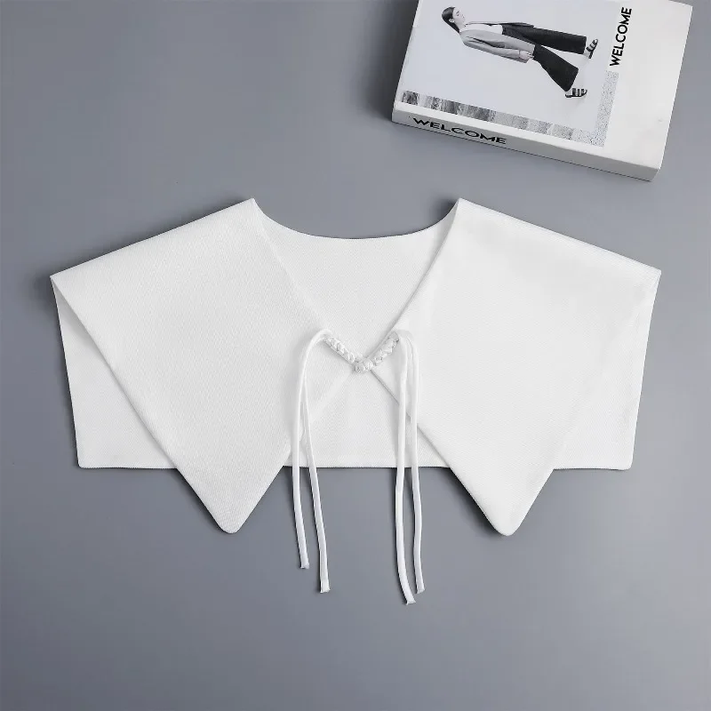 Vintage Blouse Tops Fake Collar Shawls Adjustable Pointed Lapel Detachable Lapel Half Shirt False Collar