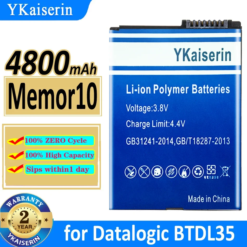 

Аккумулятор ykaisin 10 емкостью 4800 мАч для Datalogic BTDL35 Memor 10 Bateria