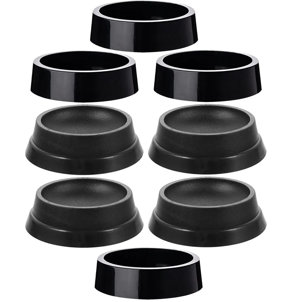 

8pcs Black Anti Slip Caster Cups Chair Leg Protectors Floor Pads Furniture Accessories Durable Hard Floors Wood Tiles