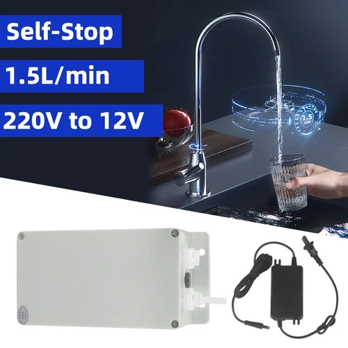 Imagen 2 del producto Grifo de bomba de agua de cocina eléctrica para caravana de 12V, bomba de succión de agua automática, grifo de 1,5 L y 2,7l, bomba de succión automática para galley