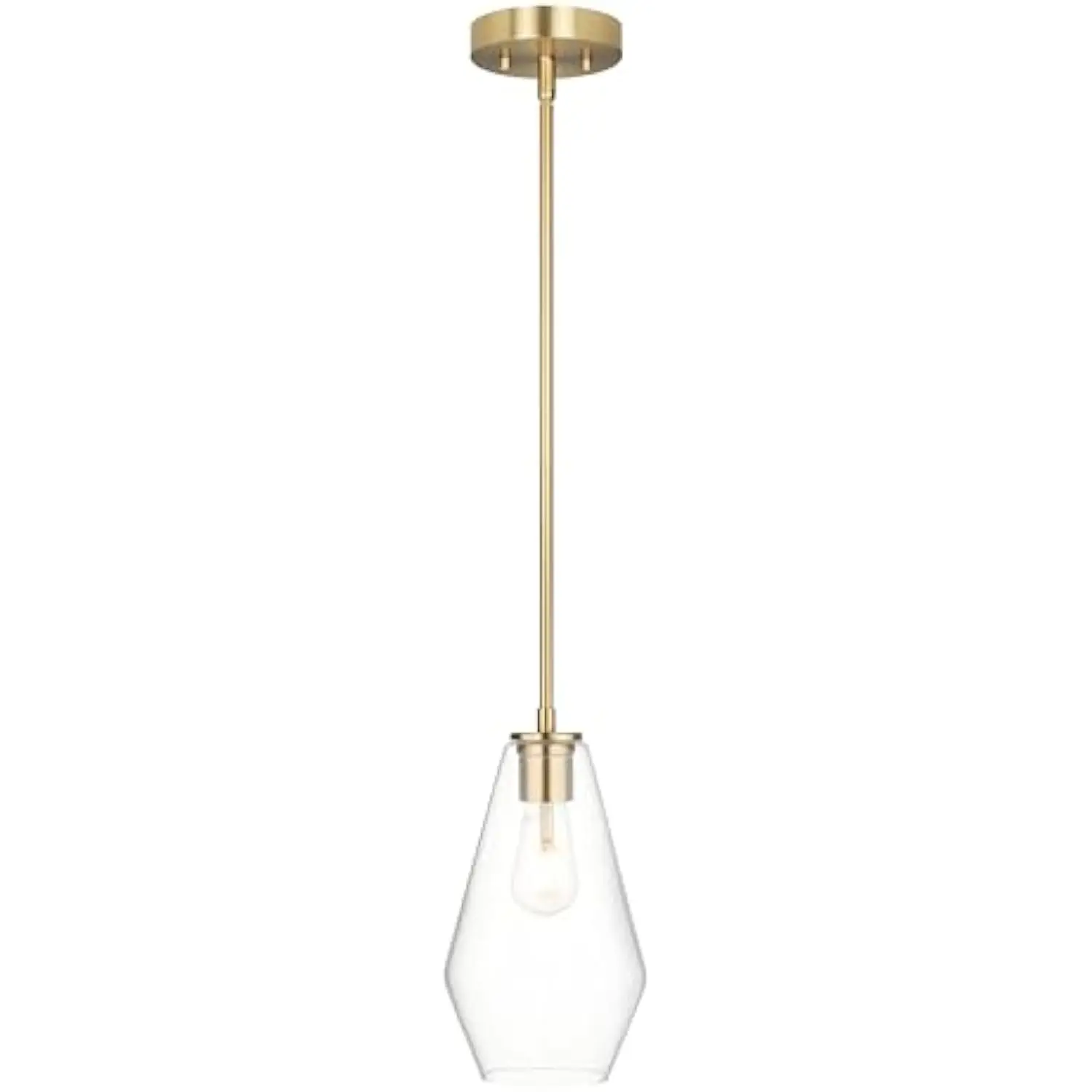 

Brass Pendant Lights Ktichen Island, Modern Farmhouse Dining Room Light Fixtures over Table Brushed Brass Glass Kitchen Hangin