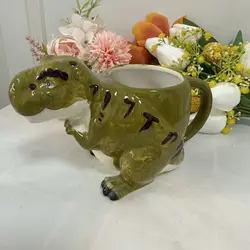 Creative Cartoon Dinosaur Mug Children's Ceramic Cup Cute Drinking Cup Breakfast Cup