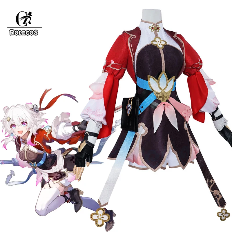 

ROLECOS Game Honkai: Star Rail March 7th Hunt Cosplay Costume Halloween March 7th Costume Women Dress Uniform Fullset Outfit