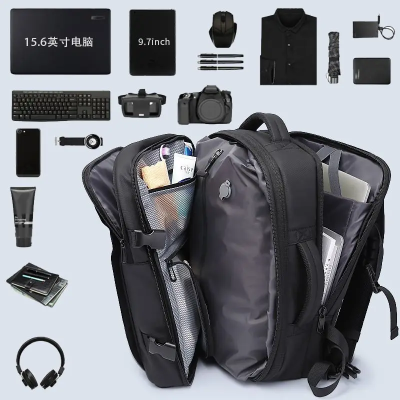 Bange Aesthetic Backpack School Expandable USB Bag Large Capacity 15.6 Laptop Waterproof Bag Travel Backpack Men Business