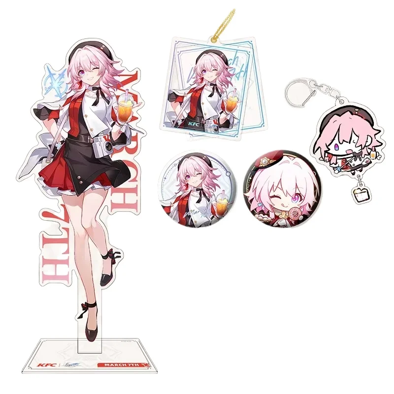 Honkai: Star Rail co-branded Acrylic humanoid signboard and badge Key Chain surroundings Cosplay props birthday present