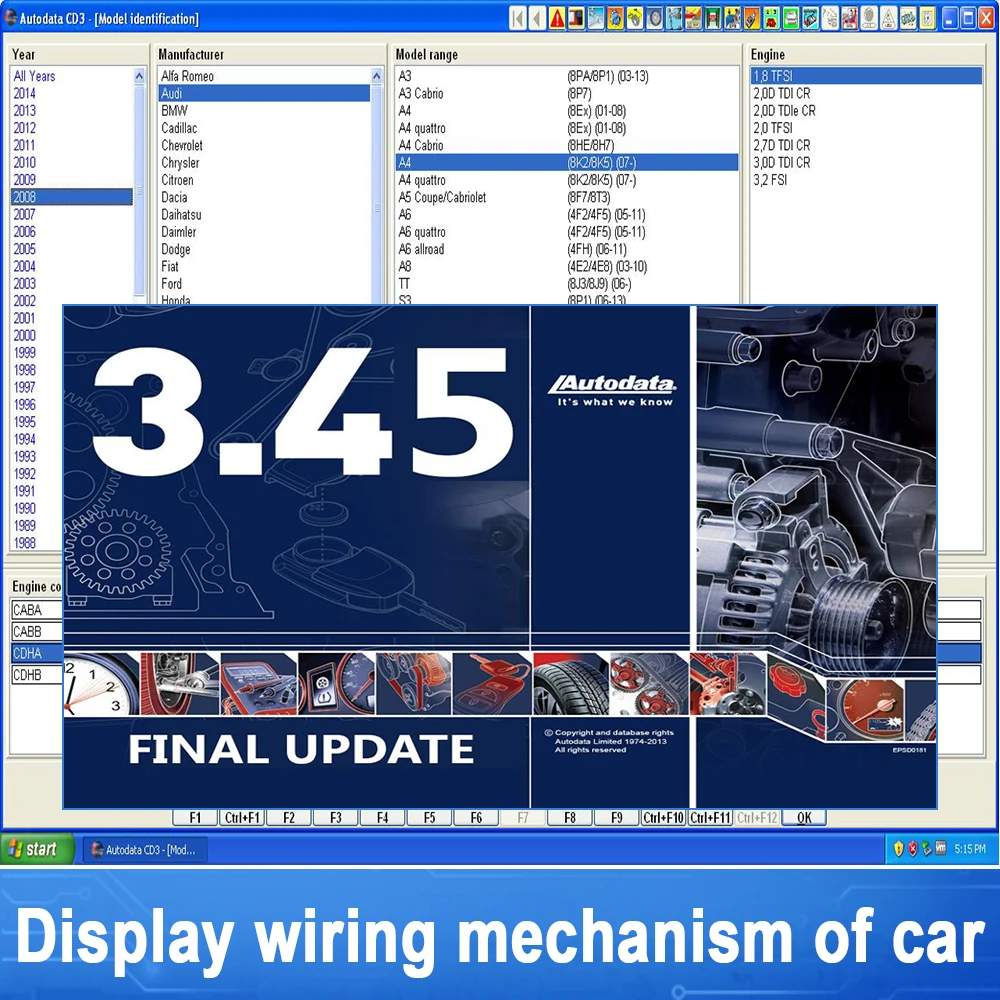 3.45 Automotive Diagnostic Repair Software Auto-data 3.45 Software Latest Version Auto data 3.45 Link is Freeshipping