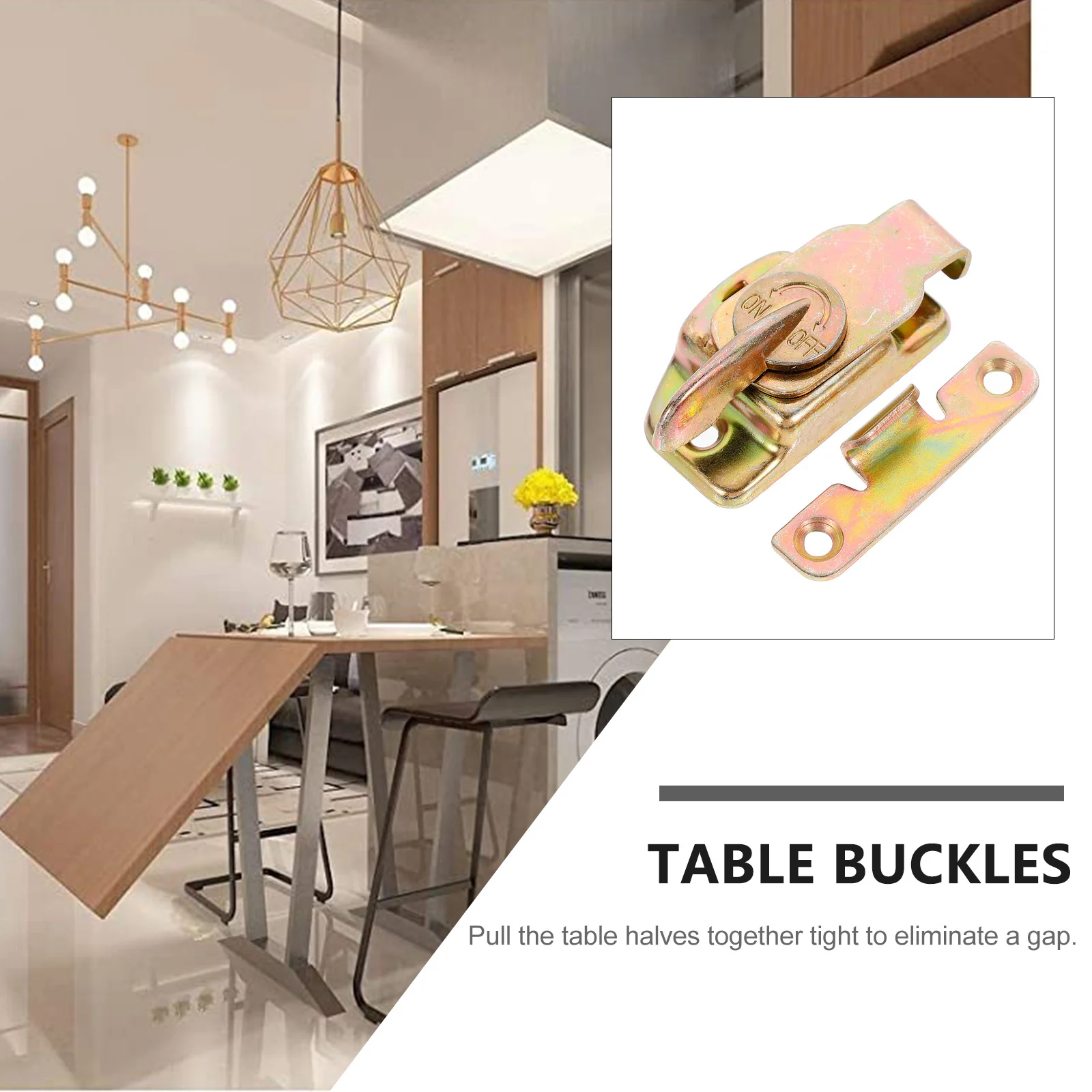 

4Pcs Locks Connectors Table Dining Cabinet Sturdy Durable Easy Install No Gaps Expandable Leaf Accessories Table Buckles