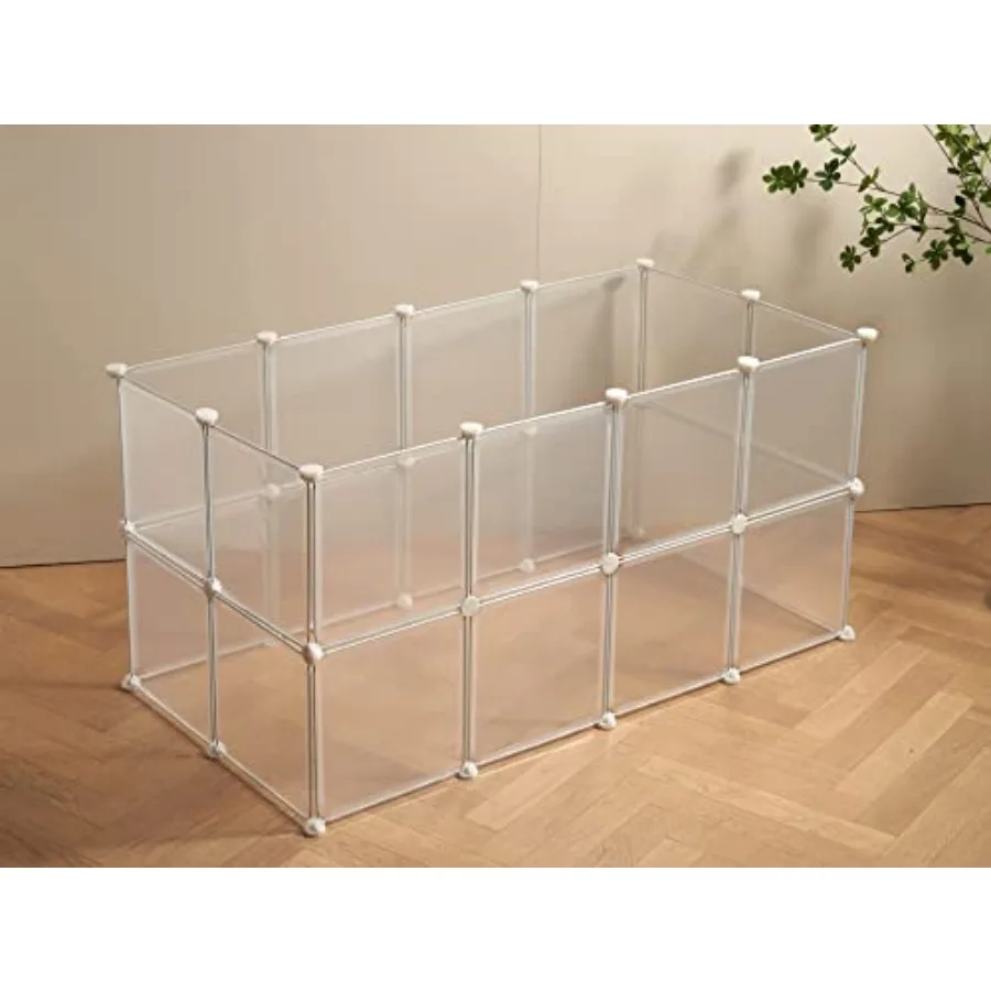 

Transparent Clear Small Animal Playpen, Guinea Pig Cages, Puppy Dog Playpen, Pet Playpen, Rabbit Bunny Indoor Outdoor Fence Pen