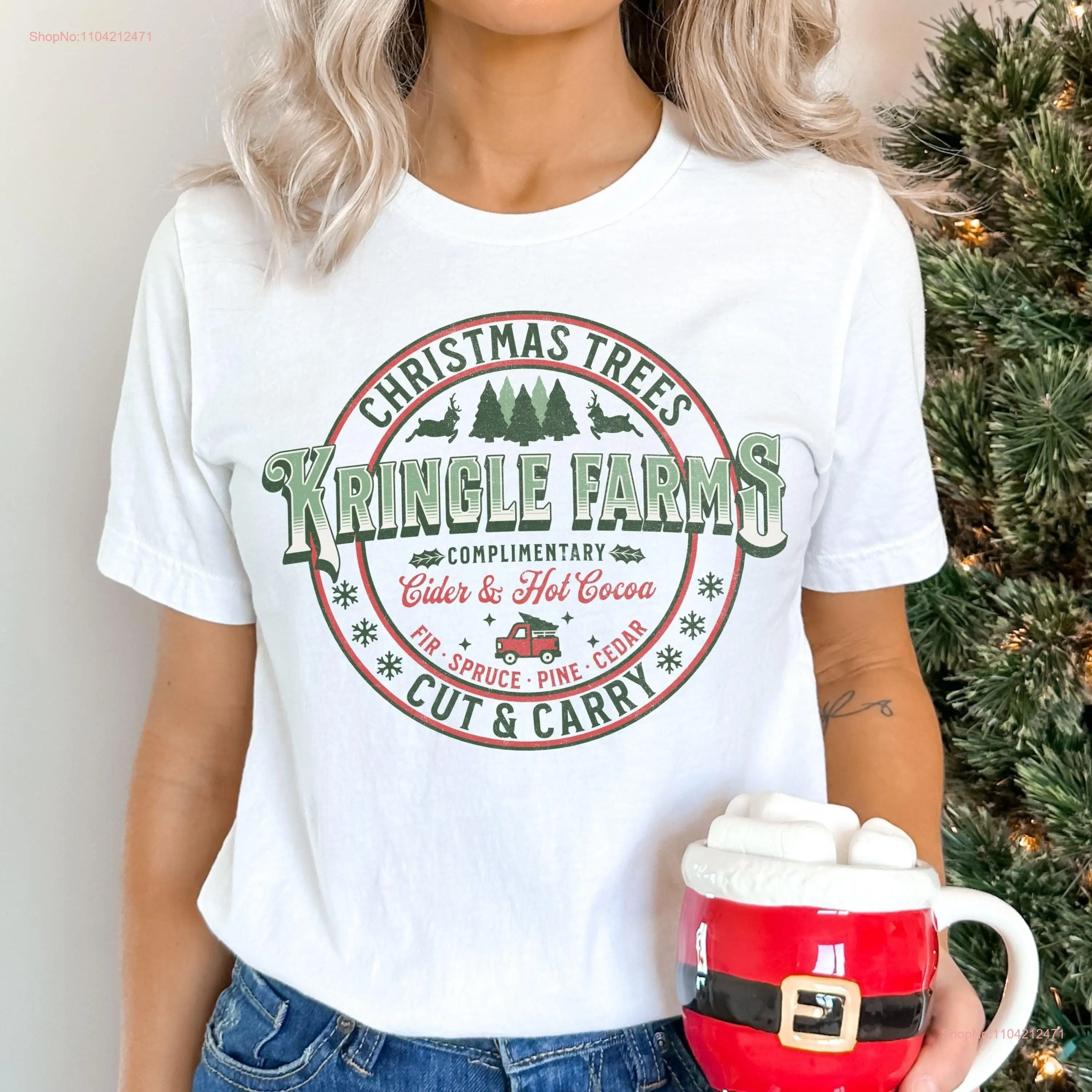 Christmas Tree Farm T Shirt Family Holiday Tradition Cutting Vacation Decorating long or short sleeves