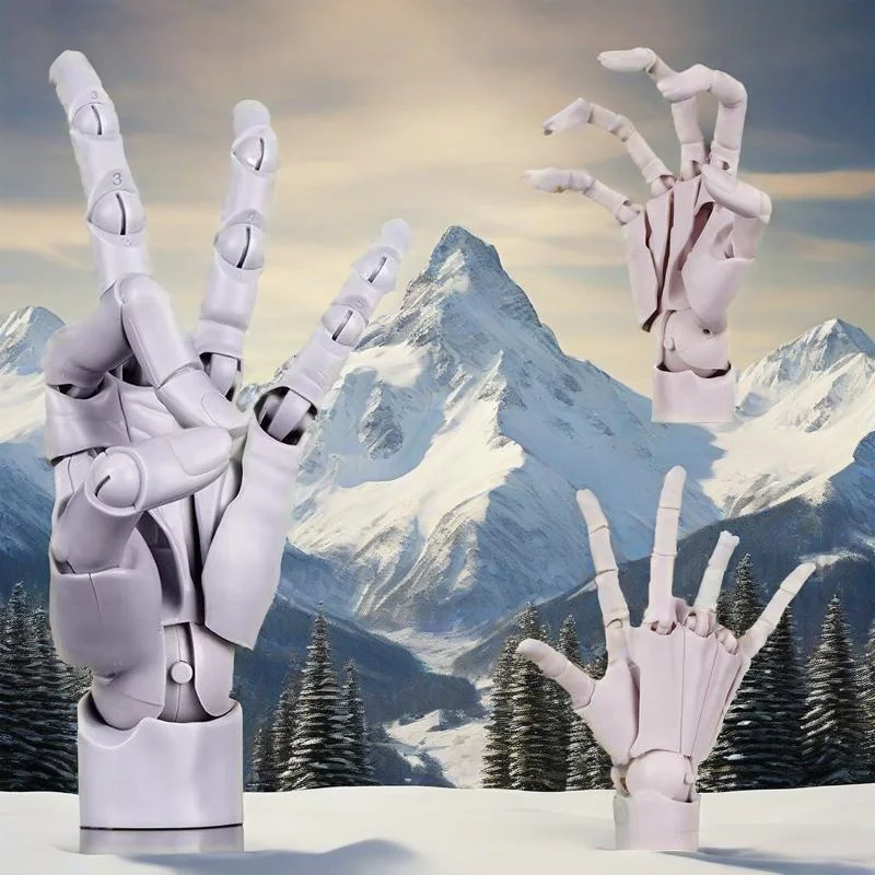 1:1 신형 가샤폰 캡슐 토이 관절 가동 손바닥 모델 예술적 프리미티브 기계 팔 피규어 데스크탑 장식 어린이 선물