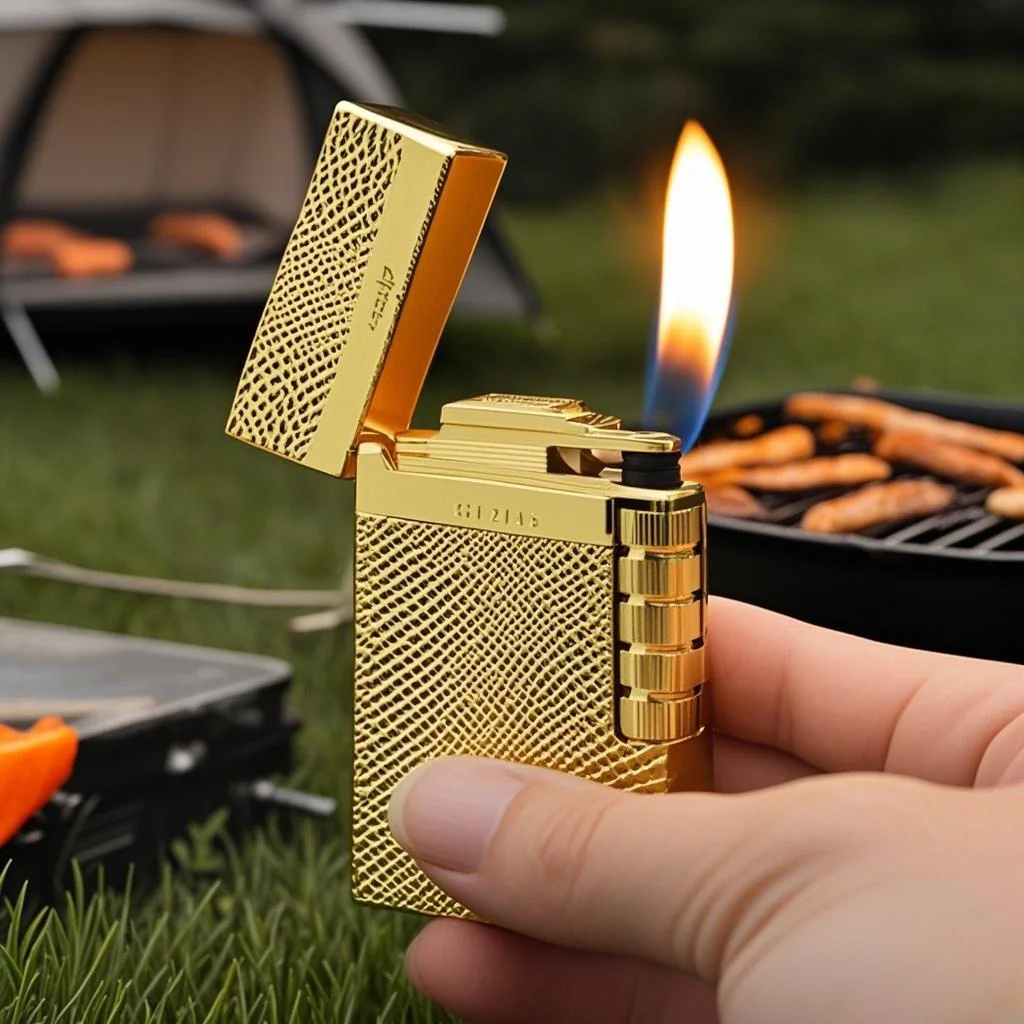 

Butane Inflation Gas Torch Lighter Stylish Cigarette Smoking Accessories Grinding Wheel Flint Flame Lighters Cool Gifts For Men