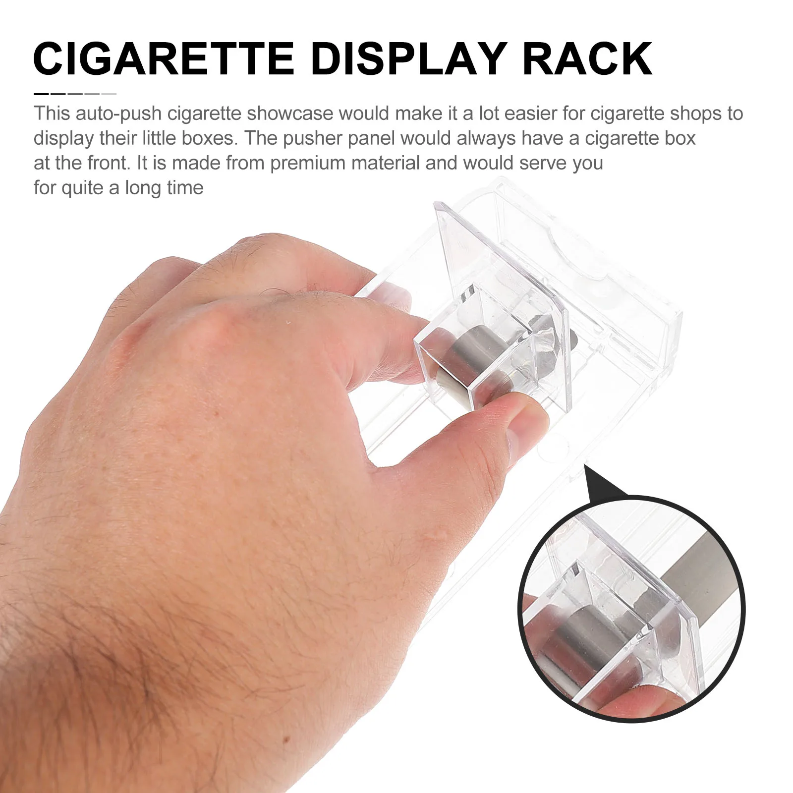 

3 шт. стойка для показа сигарет, простой держатель для дисплея, чехол с автоматическим нажимом, витрина, высококачественный материал, долговечность, практичность, полезно
