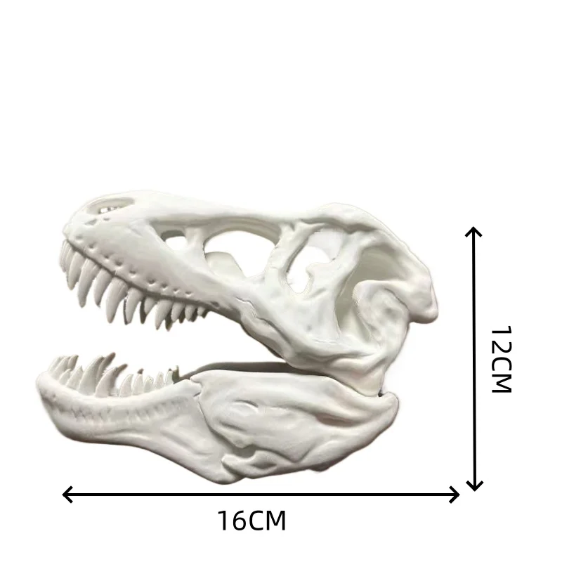 3D Printed Tyrannosaurus Rex Skull Model Aquarium Desktop Ornament Creative Collectible Dinosaur Figure Hobby Enthusiasts Gift