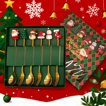Christmas Spoon and Fork Set 1