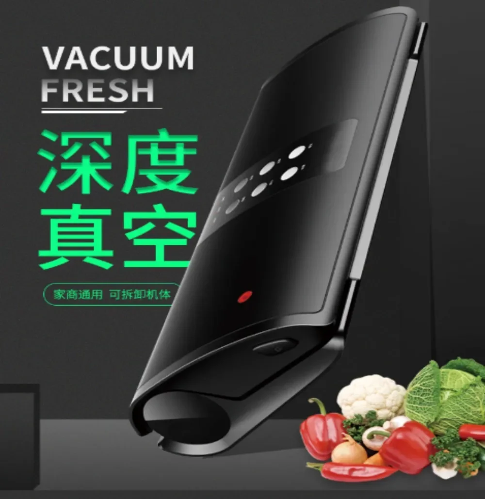 Automatic home food Vacuum Sealing Machine with Bags or bag roll /touch mini packing machine Fresh food as seen on tv