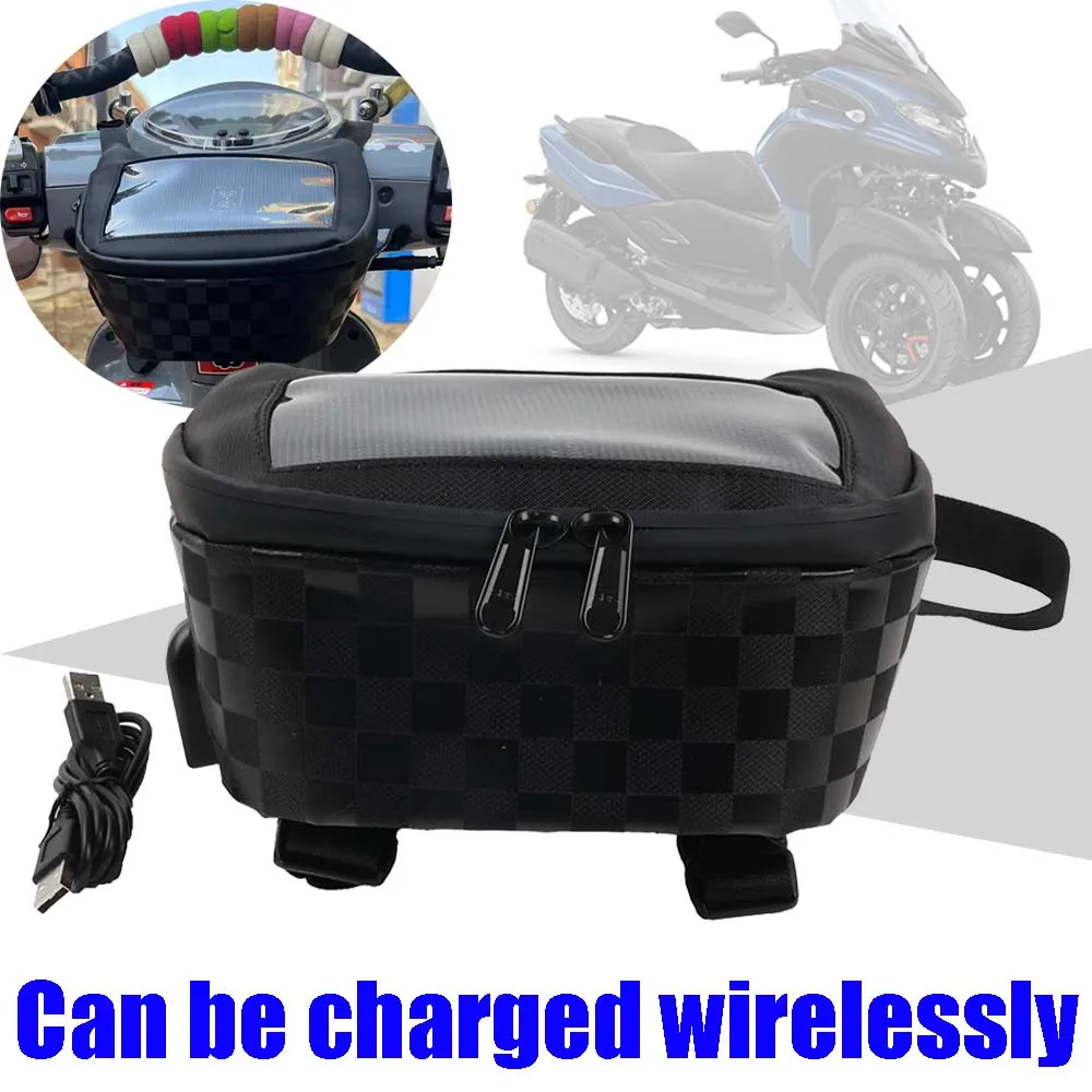 

For YAMAHA Tricity 300 155 125 For SYM MAXSYM For PIAGGIO MP3 Accessories Tool Storage Bag Touchscreen Phone Navigation Bags