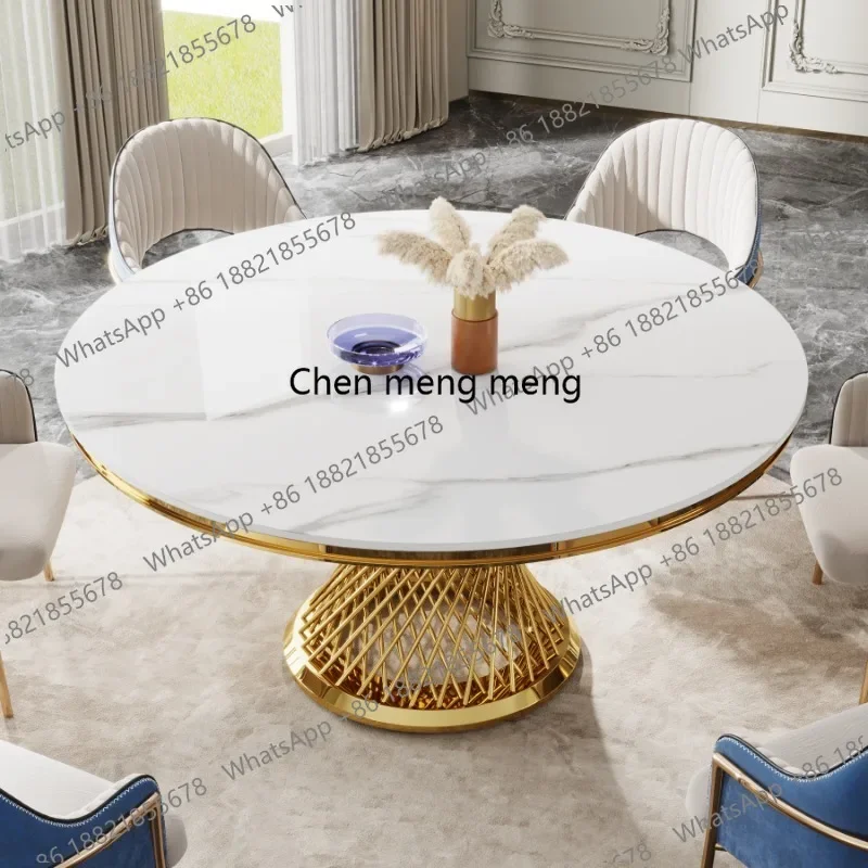 

zG185Light luxury household living room dining table hotel banquet large round table