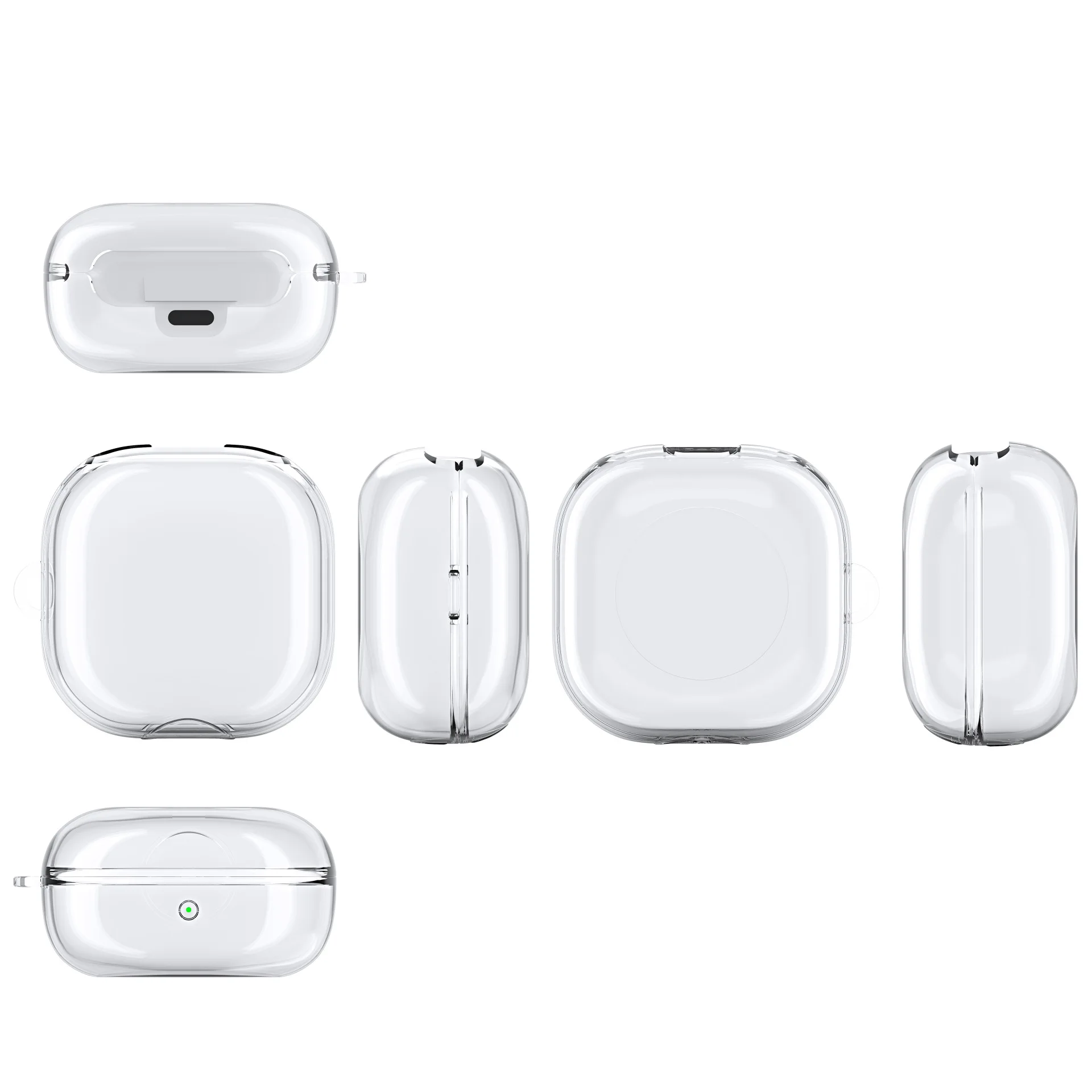 شفاف حامي الحال بالنسبة لسامسونج غالاكسي براعم برو/لايف/2 حالات سيليكون مكافحة سقوط سماعة الحال بالنسبة غالاكسي براعم 2 برو الغلاف