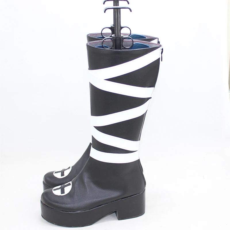 Chrollo lucilfer cosplay sapatos de couro do plutônio botas de carnaval de halloween acessórios anime adereços cosplay feitos sob encomenda