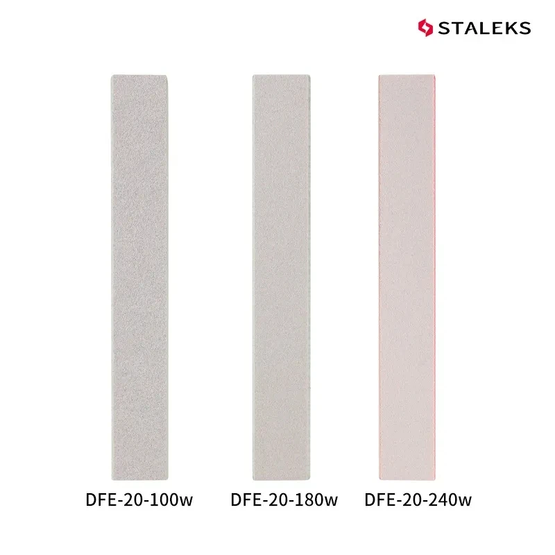 Staleks High Quality Disposable Nail Sponge Polishing Bar Stainless Steel Plate Nail Manicure Polishing Frosted Strip Set Tools