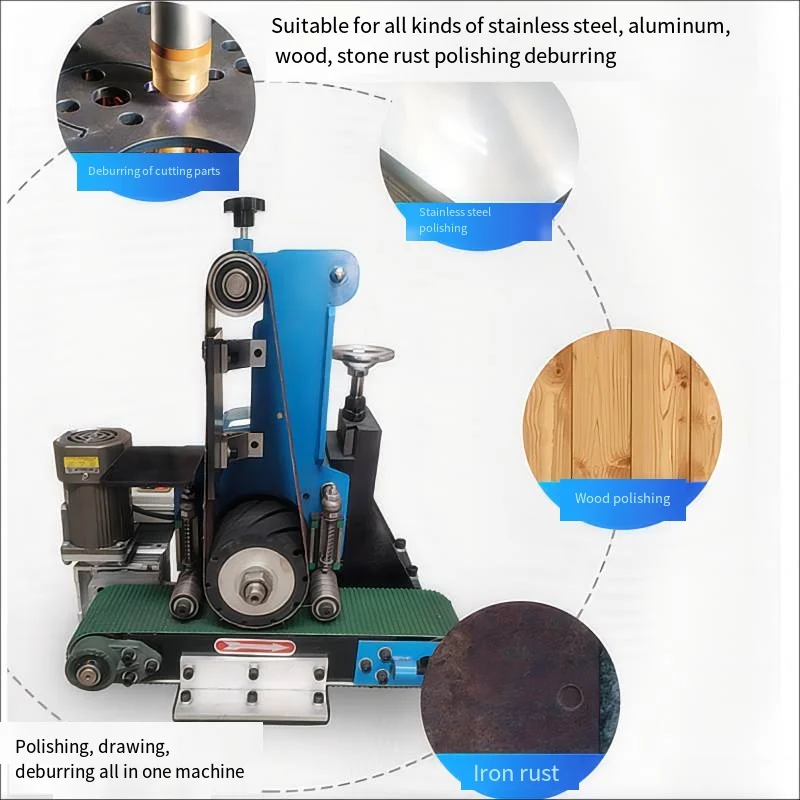 220V  Small Polishing Machine, Sanding Belt Machine, Polishing, Rust Removal And Deburring Desktop Flat Polishing Machine  387