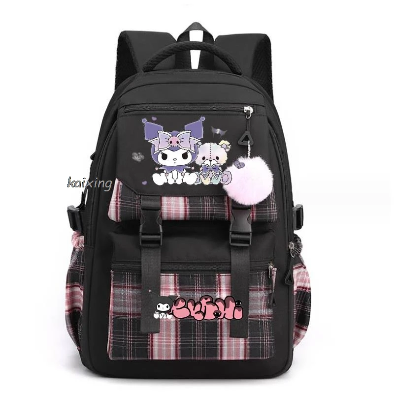 Piękny plecak Kuromi Melody Cartoon Student nastolatki Bookbag plecak sportowy chłopiec dziewczyna Bagpack Laptop kobiety tornister podróżny