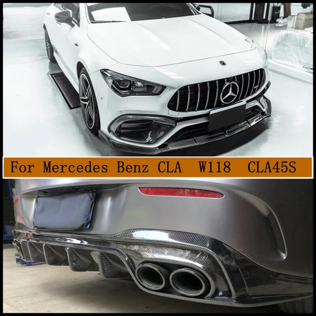 For Mercedes Benz CLA W118 CLA45S 2018-2023 High Quality Real Carbon Fiber  Front Lip Rear Diffuser Body Side Skirt Kit Spoiler - AliExpress