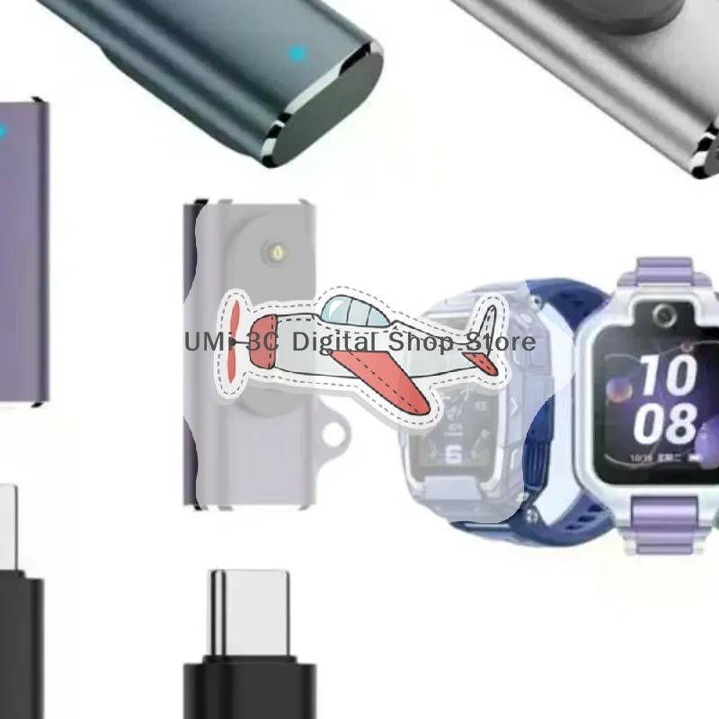 Compact Watch Charging Adapter 2 Pin Mother Head Charging Converter for Smart Wristband Office Travel Use