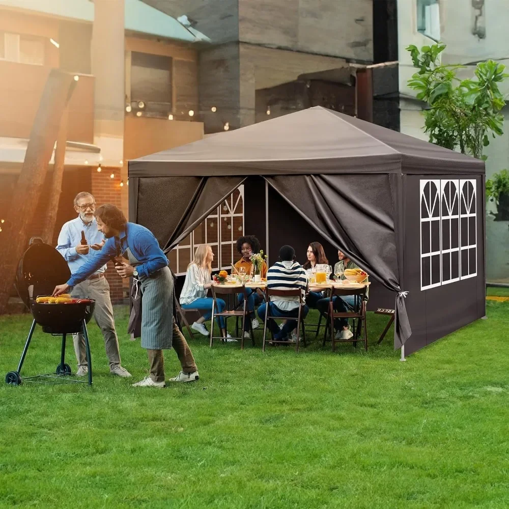 Outdoor CanopyTent Patio Camping Gazebo Shelter Pavilion Cater Party Wedding Tents ForPartieswith6Removable Sidewalls-party Tent