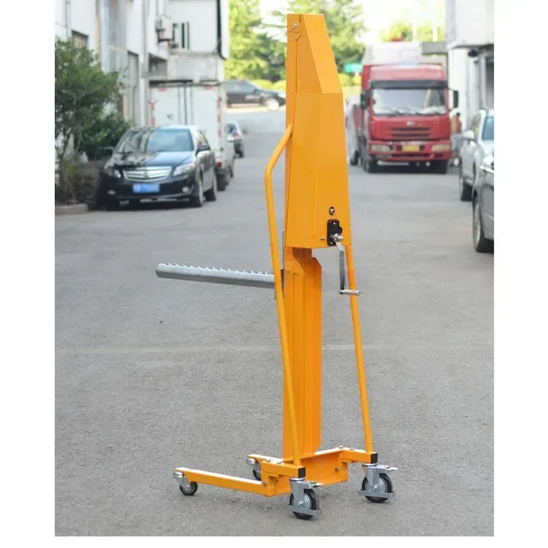 Light manual stacker, lightweight roll material lift truck, winch luggage truck, single pole forklift, unloading truck