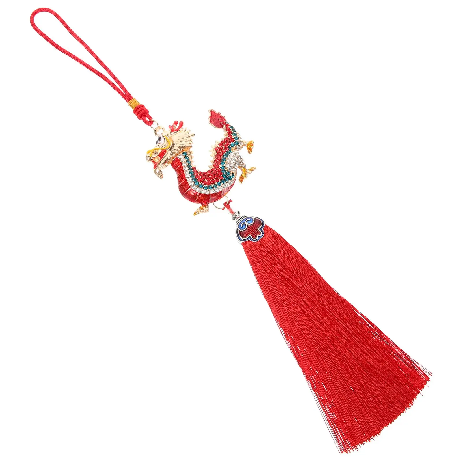 

Alloy Dragon Car Hanging Ornament Rear View Mirror Decoration Accessories Dragon Pendant Zinc Alloy Durable Retro Prosperity