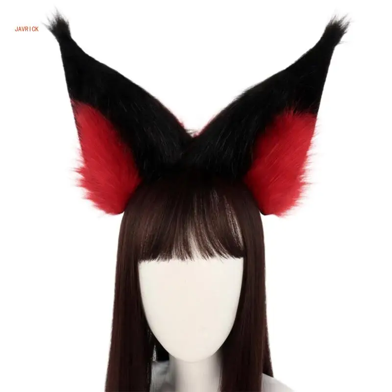 Wolf Ear Headbands Halloween Animes Theme Gatherings Hairband Movie Enthusiasts Animal Ear Headbands for Teens Adult