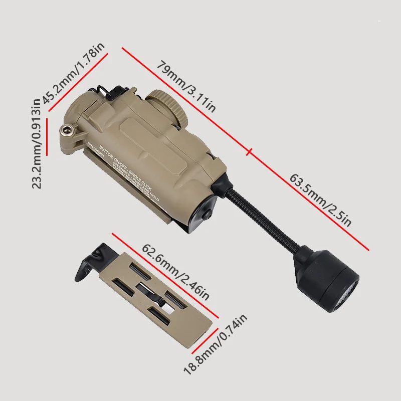 Sidewinder Head Lamp Tactical Helmet Strobe Light Red Green Blue White IR Light LED Strobe IFF Outdoor Hunting Auxiliary Lightin