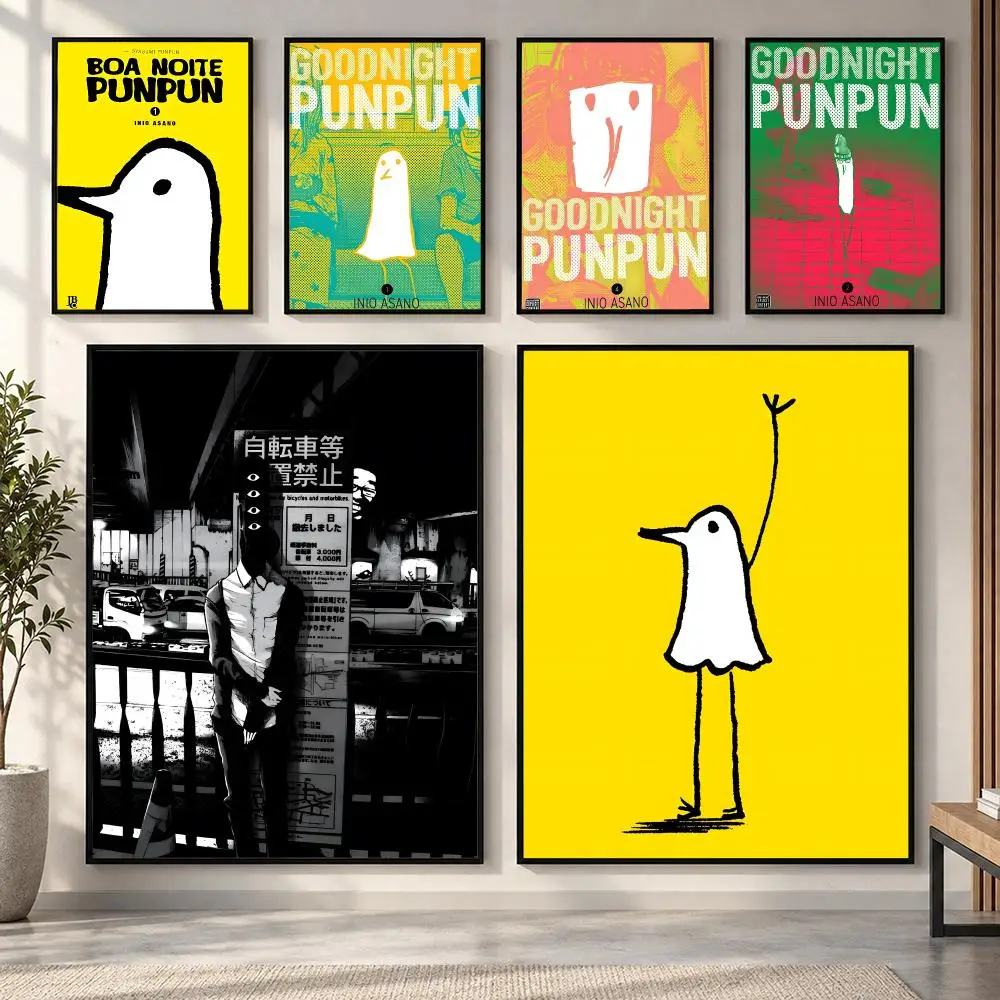 Manga Goodnight Punpun Poster HD art sticky wall waterproof home living room bedroom bar aesthetic decoration