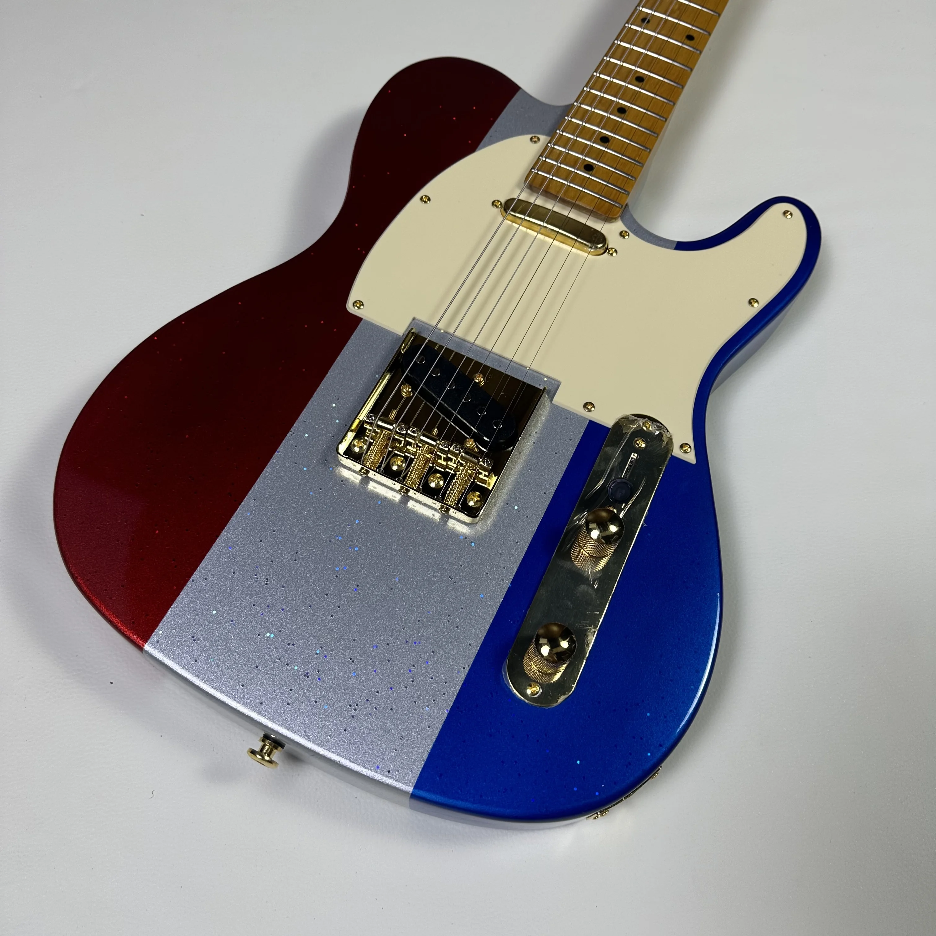 جيتار كهربائي Tele مع 3 ألوان فضي وردي كبير فلاش فضي متوفر في المخزون - شحن مجاني #3