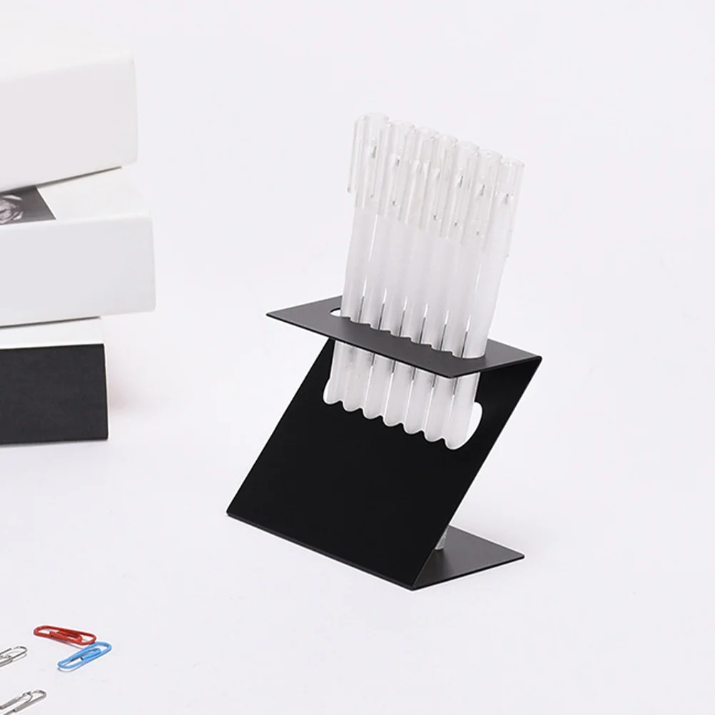 

Metal Pen Display Stand Compact Lightweight Ballpoint Pen Organizer Rack Makeup Brush Holder for Desk Office Nail Art