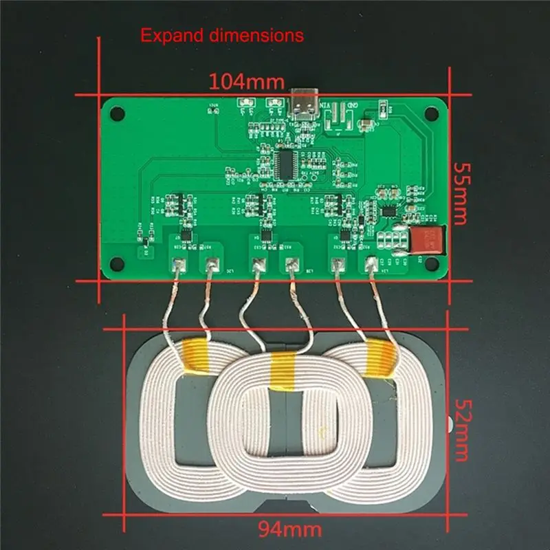 A003 15W 12V 5V 2A Wireless Fast Charger Charging Transmitter Module Circuit Board 5W/10W/15W Coil Receiver for CAR