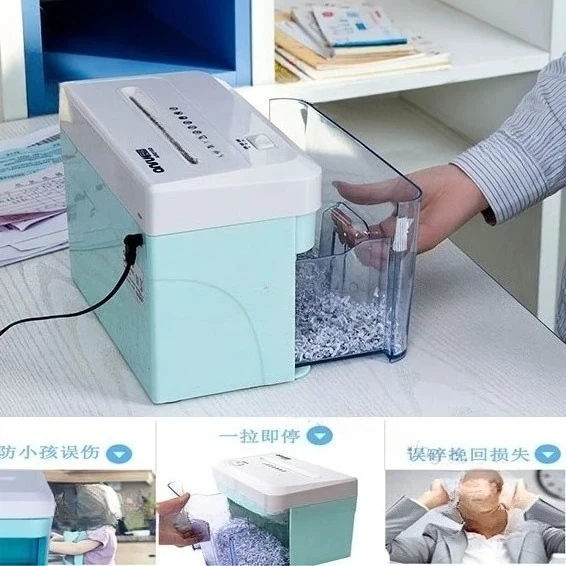 

Shredder Mini Portable Office Small 210mm Shredder Paper Shredding Documents Electric Home Office