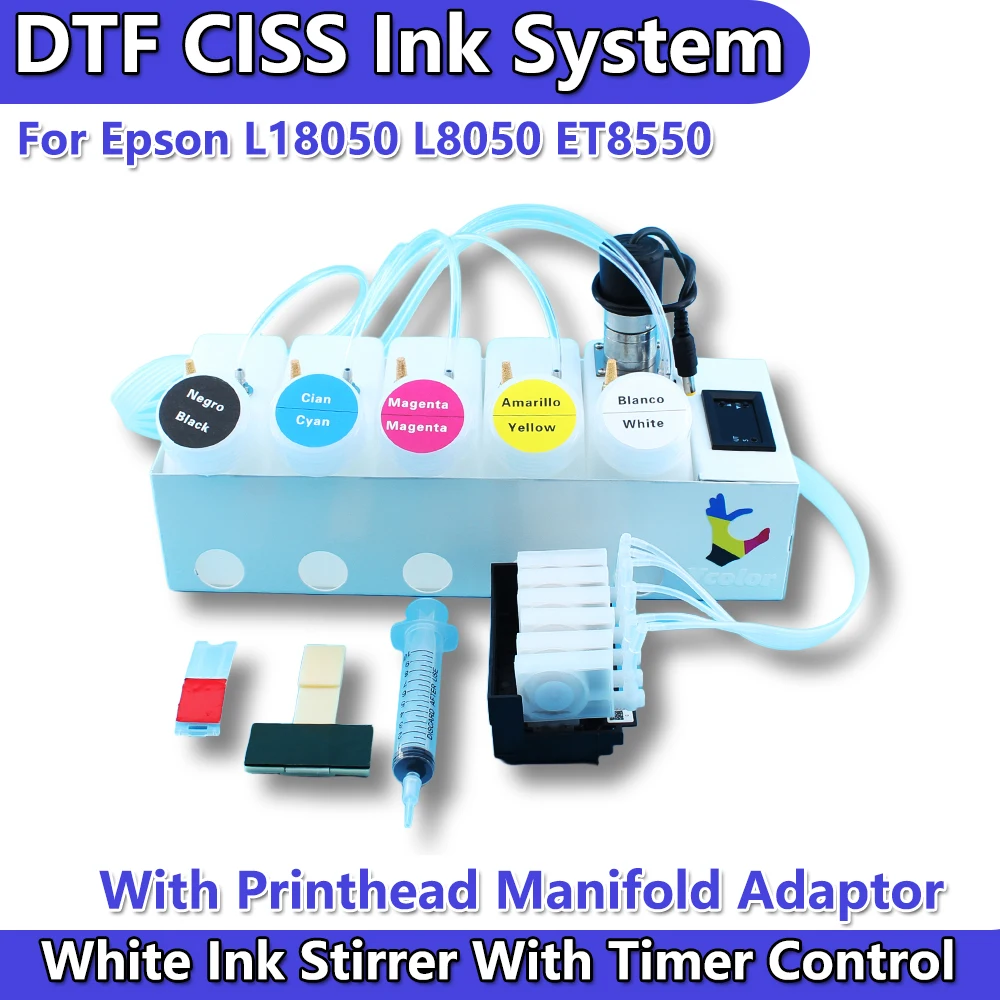 L18050 ET-8550 DTF CISS Convert Kit Printhead Adaptor Manifold Ink Damper For Epson XP600 L8050 L8180 18100 Modify