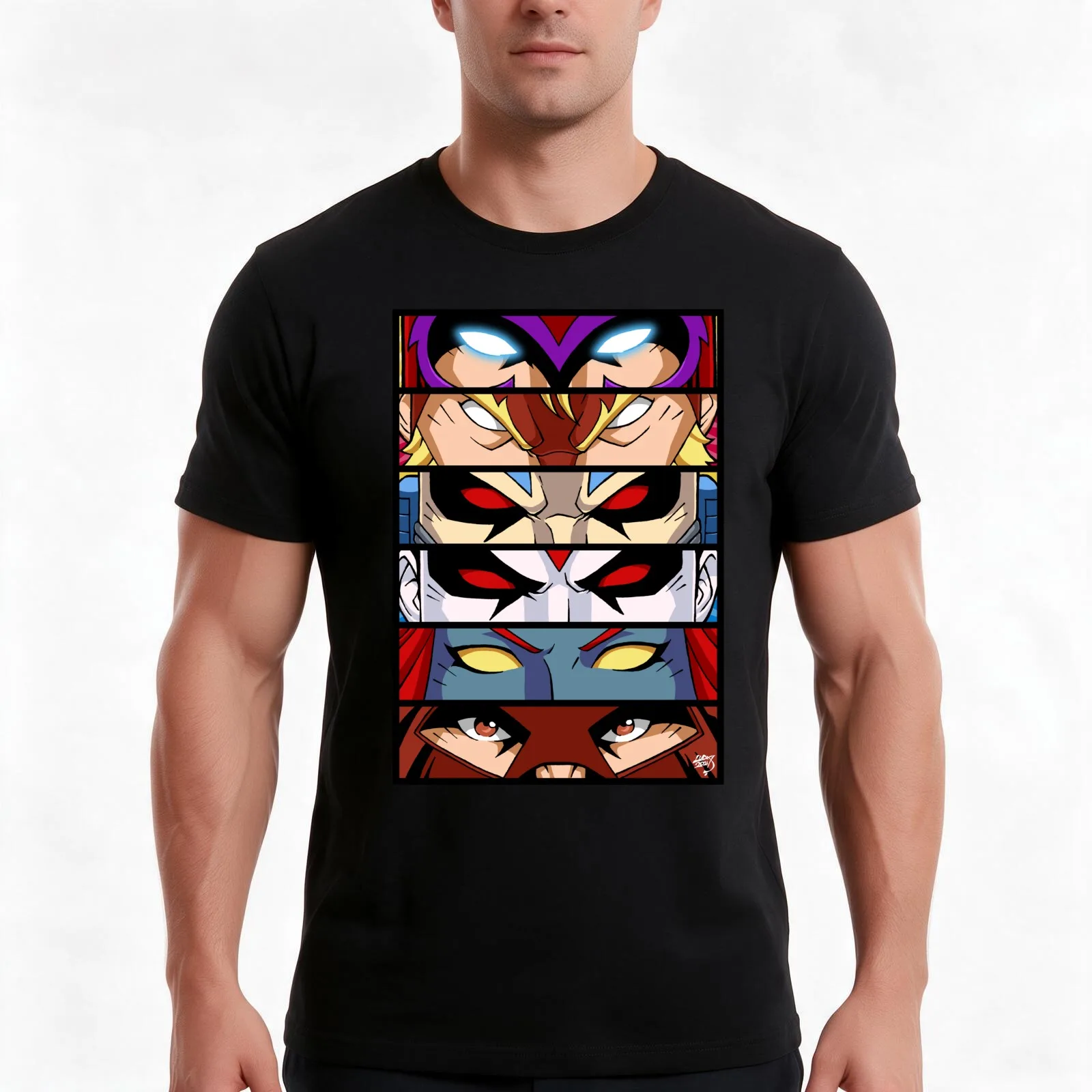 Evil Mutant Eyes T-Shirt, Summer Casual Cotton Tee, Oversized Streetwear Tops, Vintage Graphic Print, Loose Fit Short Sleeve