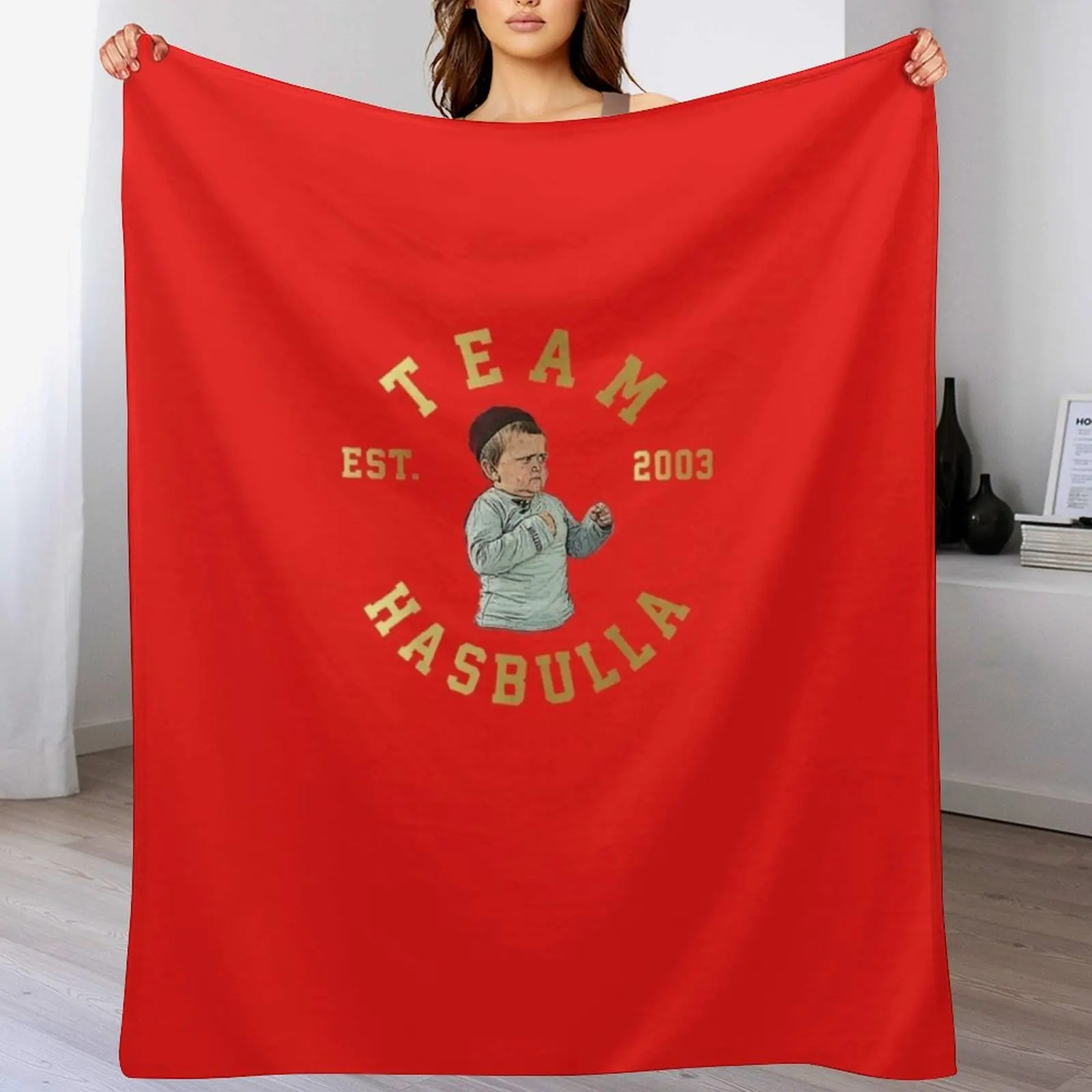 Copy of Hasbulla - Team MMA Hasbulla Fight Meme - Hasbulla Hasbullah Classic T-Shirt Throw Blanket Stuffeds Hairys Blankets