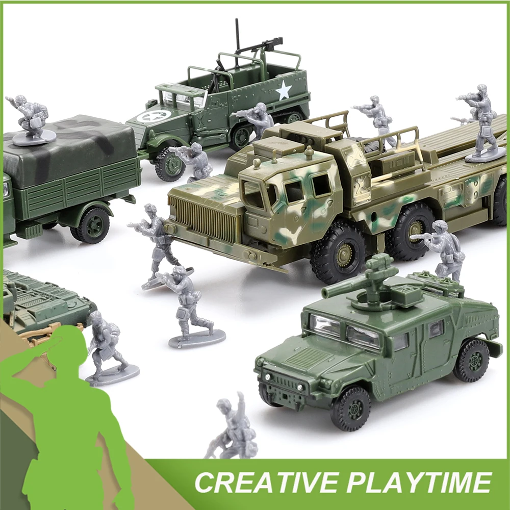 Viikondo Leger Mannen Speelgoed Soldaat Actiefiguurmodel Wwii Duits Vs Us 1/72 Mini 2.5Cm Militaire Set Voor Tankvoertuig Wargame Cadeau