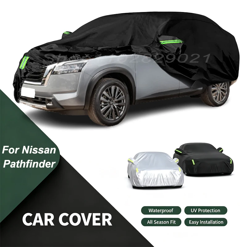 Car Cover For Nissan Pathfinder Waterproof Dustproof Outdoor Protection, UV Snow Sun Resistant Auto Exterior Cover Car Sunshade