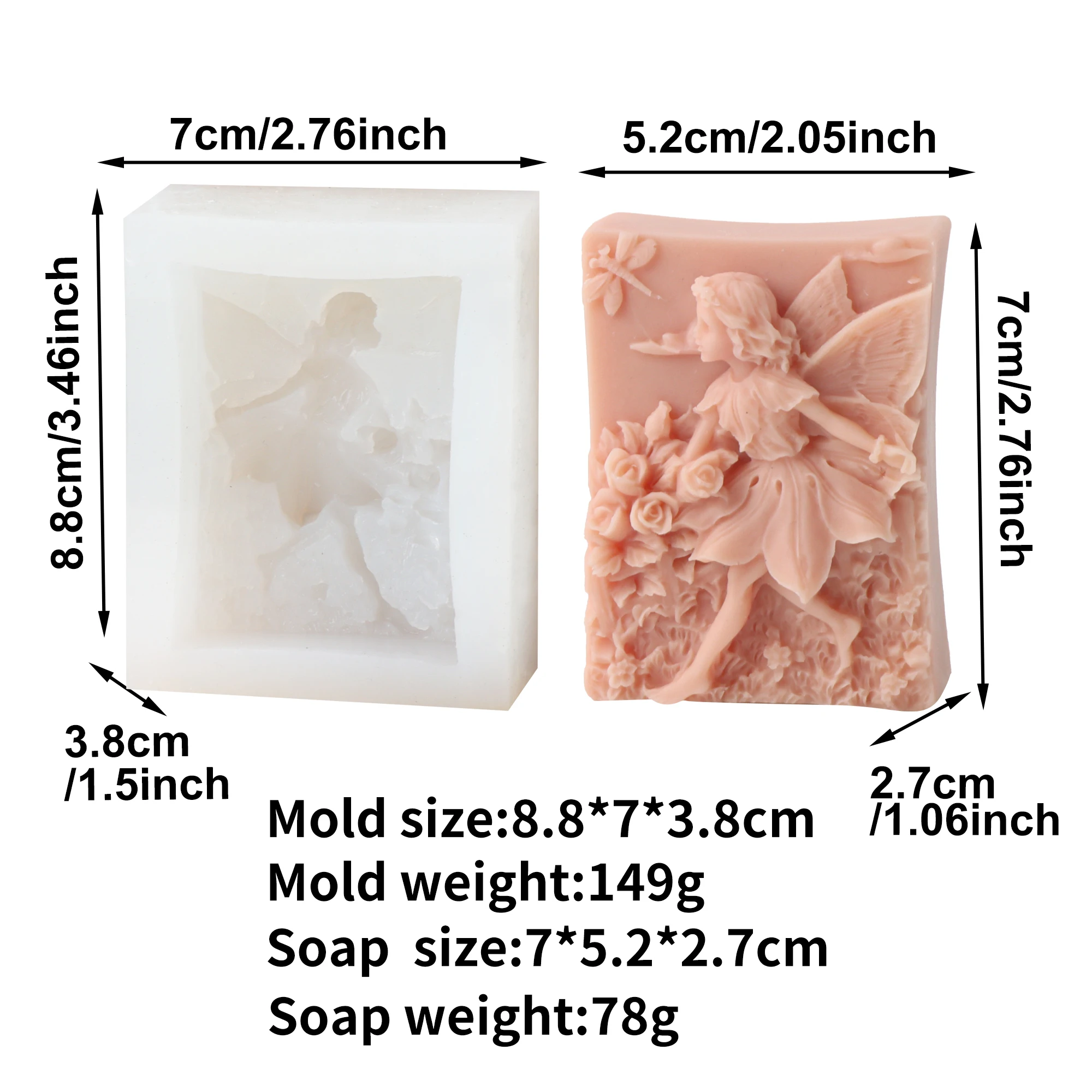 Flower Fairy Silicone Soap Mold DIY Elf Angel Girl Candle Resin Plaster Making Tool Geometry Chocolate Mould Home Decor Gifts