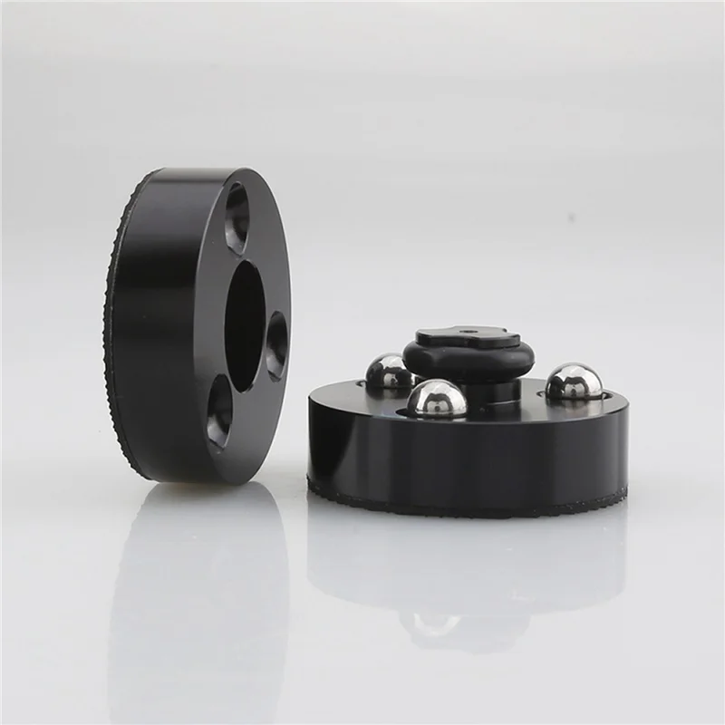 A76X-12PCS Piedini isolanti per altoparlanti Hifi Cuscini Piedini di supporto 40X23mm Smorzatore di vibrazioni in alluminio Nero