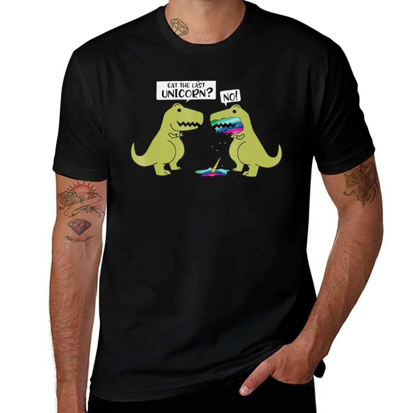 Did You Eat The Last Unicorn Dinosaur T-Shirt Anti-Perspiration Workout Top T-Shirt