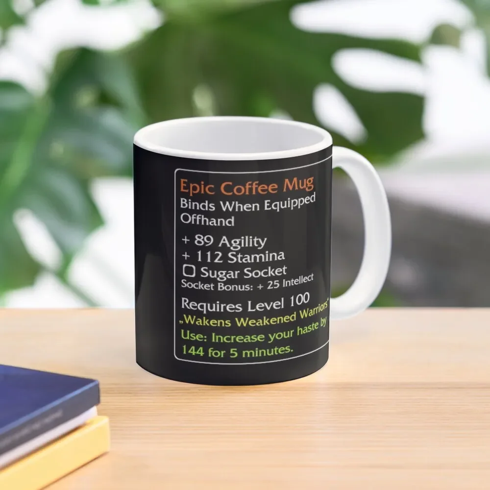 Epic Coffee World Of Warcraft Classic Mug Picture Printed Handle Round Tea Gifts Design Simple Drinkware Cup Photo Image