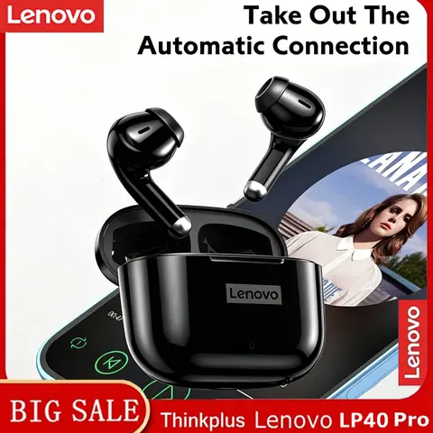 Lenovo LP40 PRO Macaron Wireless Earbuds Bluetooth 5.3 Half In Ear Earphones Touch2026 Control Long Battery Life Sport Earphones