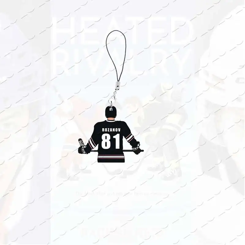 Acrylic Heated Rivalry Mobile Phone Charms Shane Hollander Ilya Rozanov LGBT Lovers Small Pendant Phone Chain  Ring Fans Gift